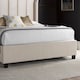 image 6 of 4ft6 Double Ottoman,Velvet fabric upholstered,lift up,storage,tall winged bed frame. Gas lift up, Boutique Hotel style, tall headend board, wing back
