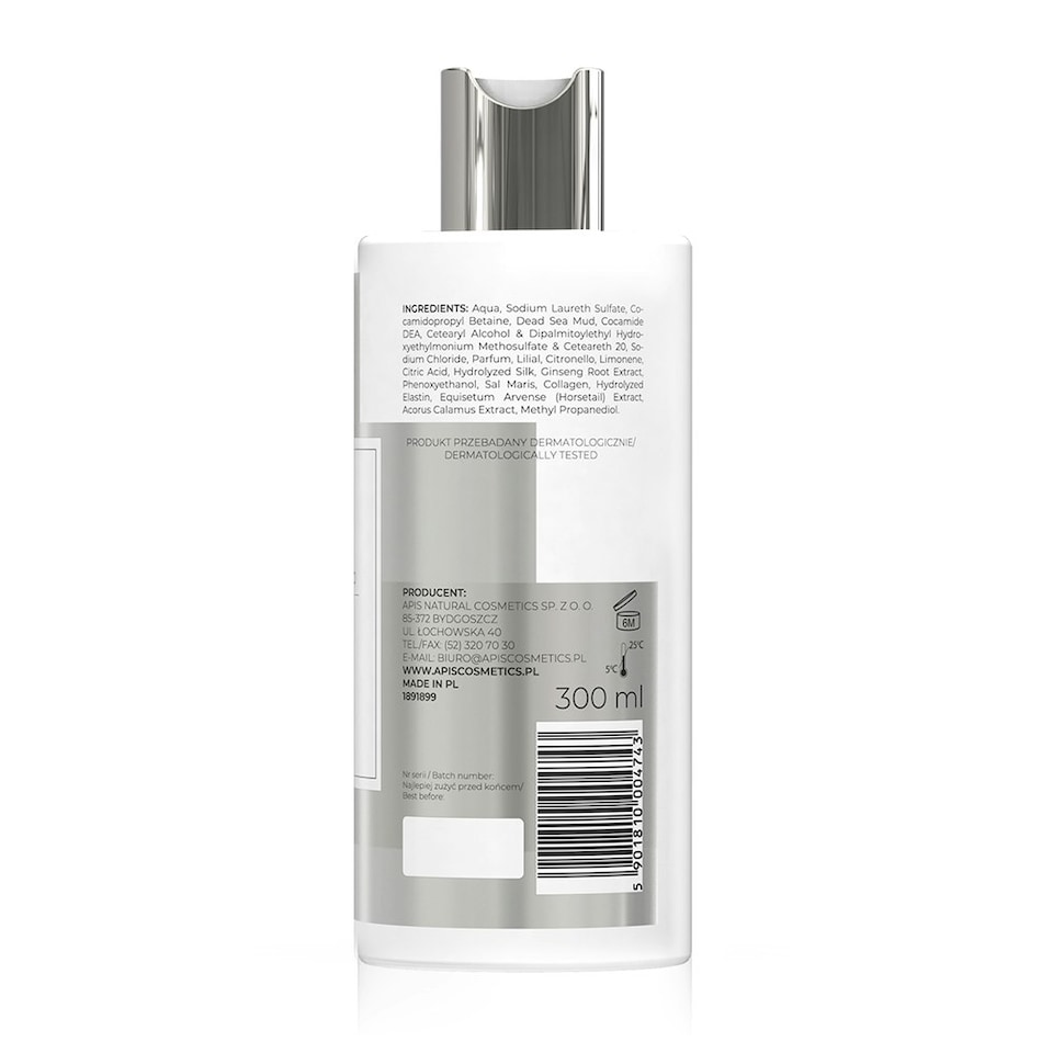 image 1 of Apis Inspiration Dead Sea Mud Shampoo Intensive Regeneration 300ml