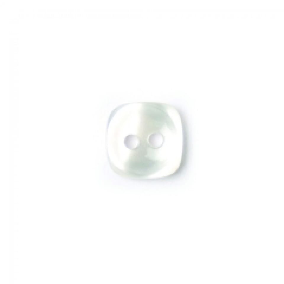 Crendon White Rounded Square Pearl Buttons for Dressmaking - 15mm - per value pack of 45
