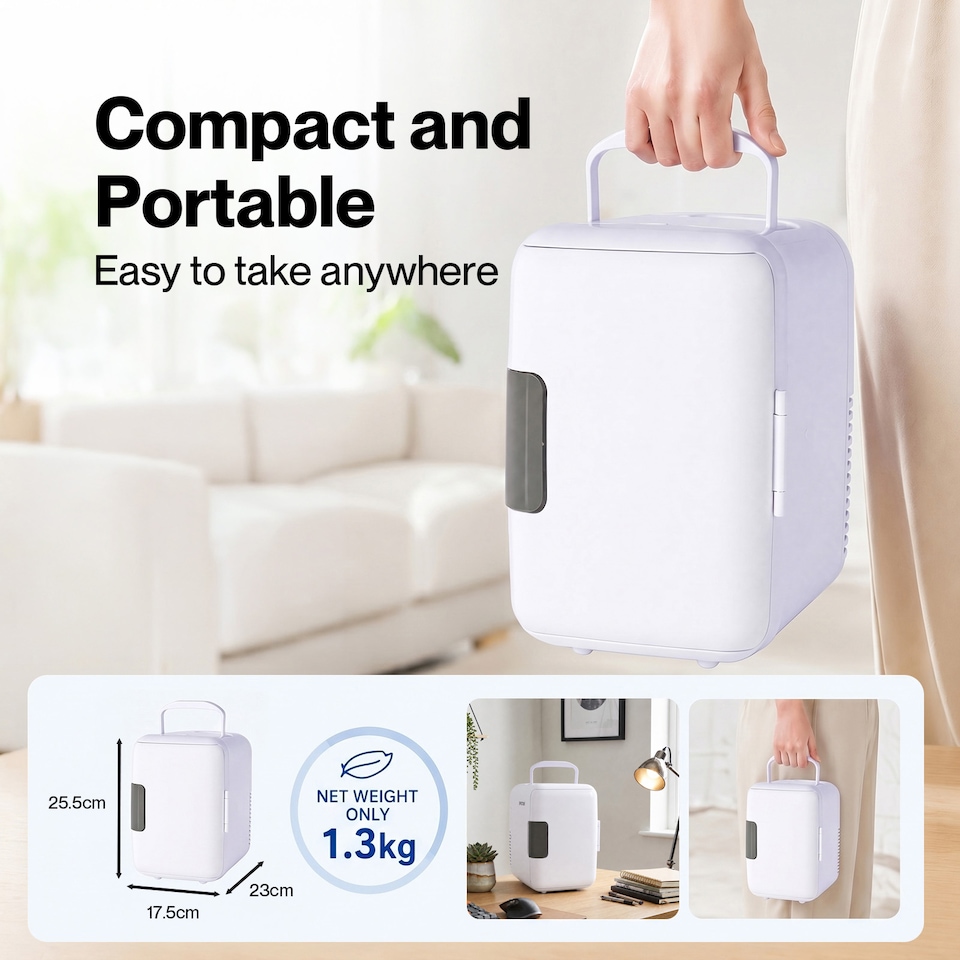 image 1 of Spector mini fridge,portable fridge,cooler and warmer,PP,white