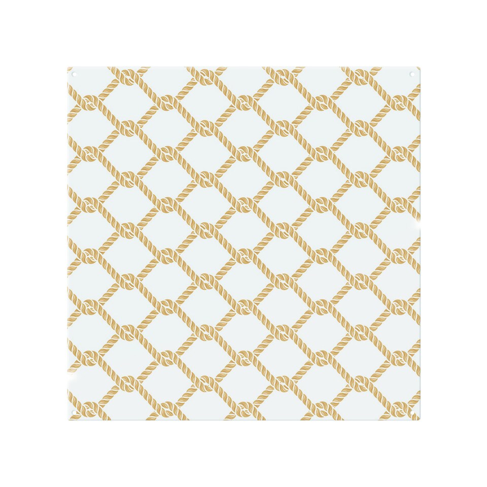 image 1 of Gold Chainlink Rope Splash Back | White