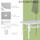 image 3 of Outsunny 7 Piece Garden Dining Set with Dining Table and Chairs for Back