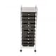 image 6 of 10 Drawer Storage Mobile Makeup Salon Trolley Portable Organiser | Black