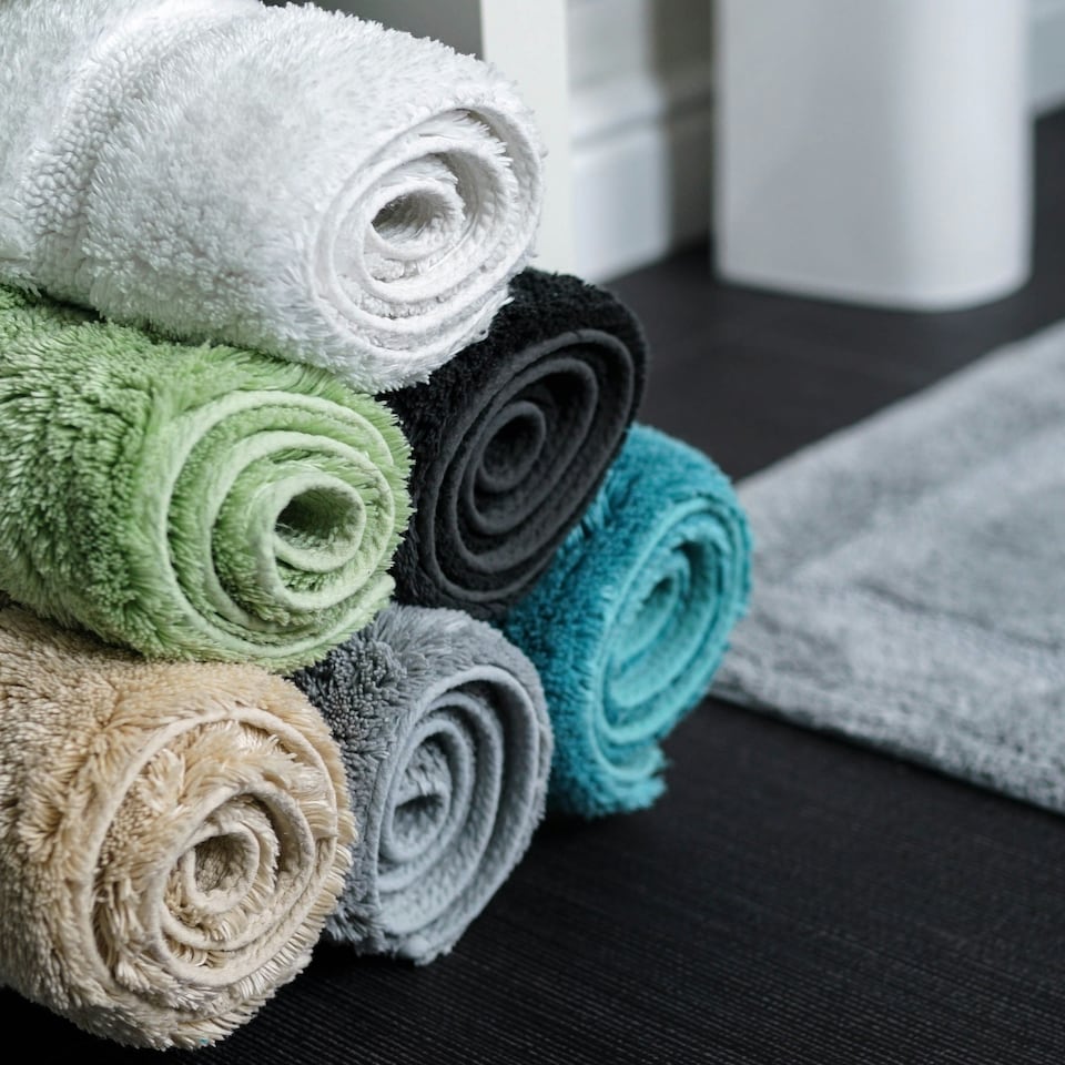 image 1 of Marlborough Bamboo Cotton Bath Mat - Graphite