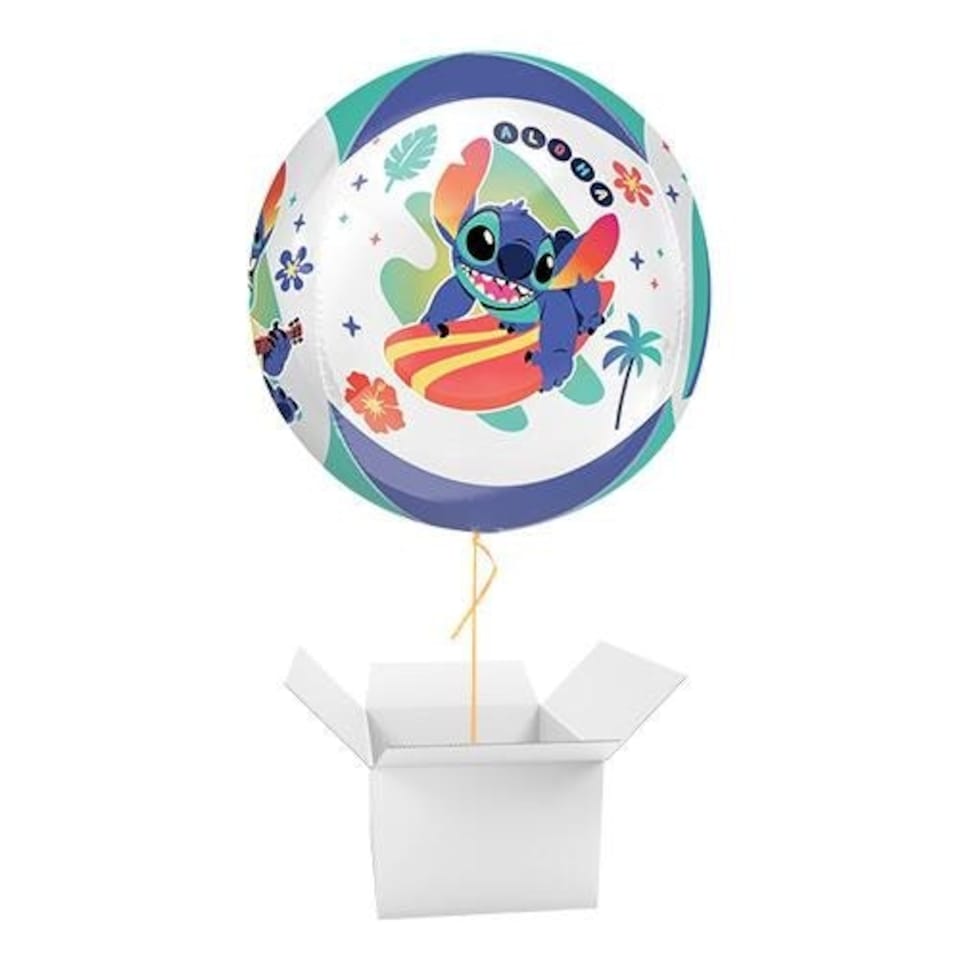 image 1 of Stitch Disney Lilo & Stitch Orbz Foil Helium Balloon - Inflated Balloon in a Box | Multi