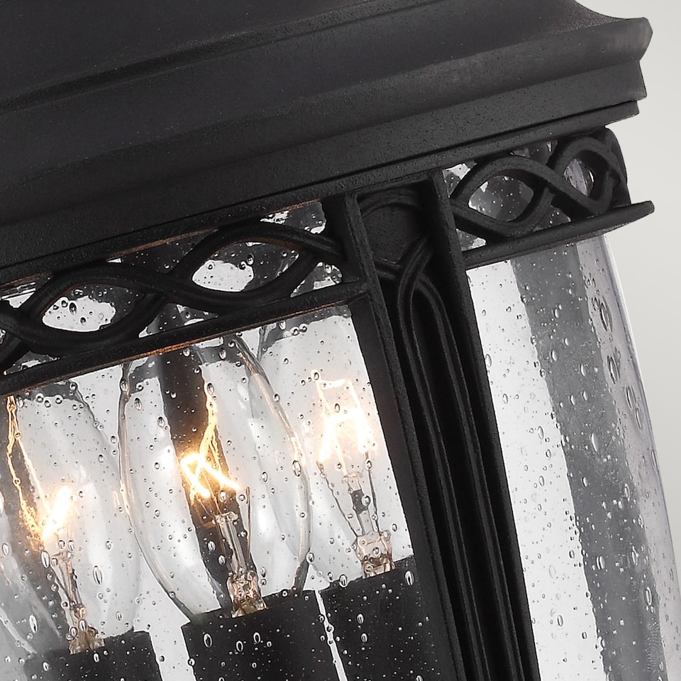 image 1 of English Bridle 3 Light Medium Outdoor Ceiling Chain Lantern Black, E14