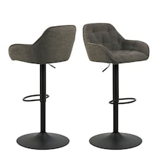 Brooke Swivel Bar Stool with Height Adjustable Function in Taupe.