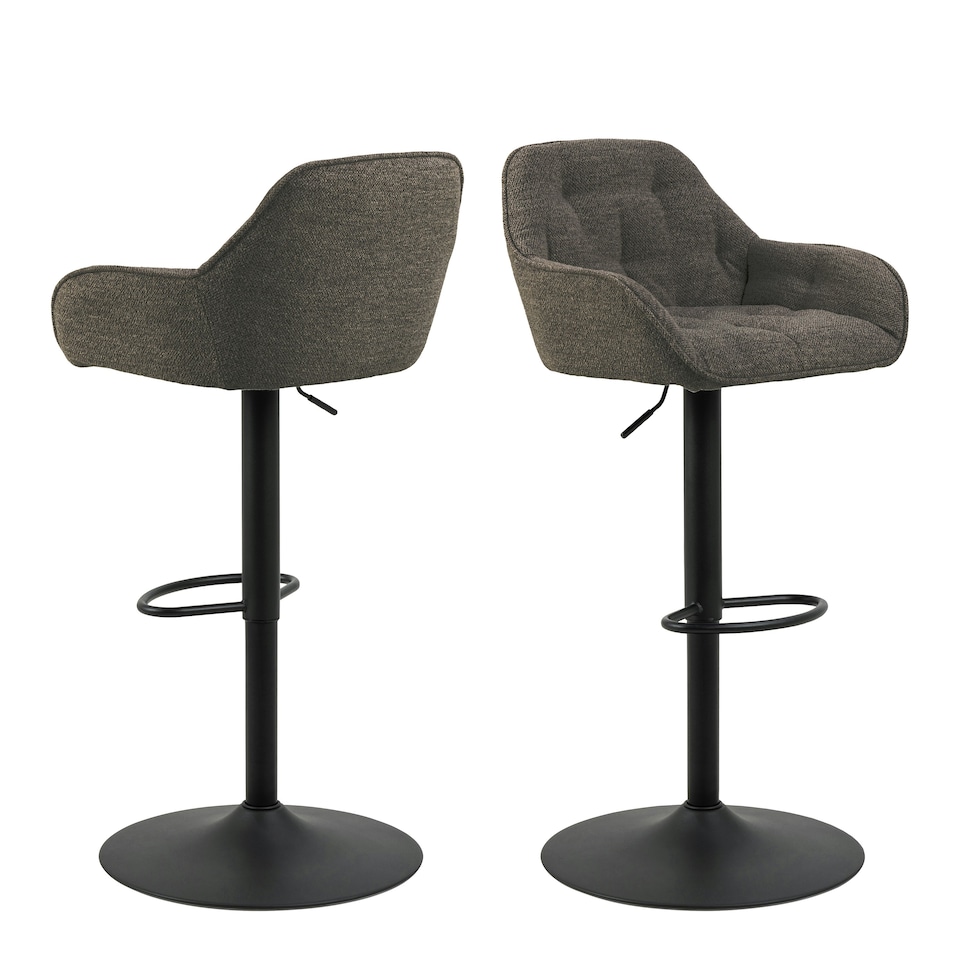 image 1 of Brooke Swivel Bar Stool with Height Adjustable Function in Taupe.