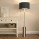 image 1 of ValueLights Lexy Chrome Dimmable Floor Lamp with Black with Chrome Inner Lamp Shade