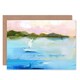 image 1 of Abstract Seascape Boat Art Blank Just to Say Card