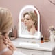 image 2 of HOMCOM LED Vanity Mirror with Lights, 43  59cm Lighted Makeup Mirror with 3 Colour, 360 Degree Rotation, Touch Screen, for Bedroom and Dressing Room, White