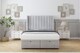 image 1 of Sloomy Falcon Silver Naples Ottoman Bed Base With 54" Wingback Headboard 6' Super King | Silver | Silver | Super King | 1