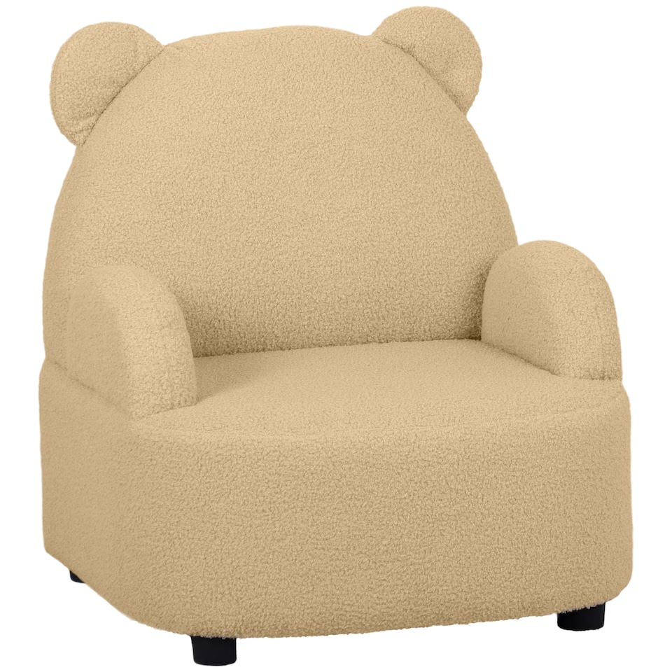 image 1 of AIYAPLAY Kids Armchair, Bear Shaped Toddler Chair for Bedroom | Yellow | One Size