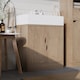 image 4 of Bathroom Sink Cabinet with Partial Pedestal | Brown | 60 x 60 x 30 | 1