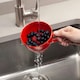 image 2 of Zeal Berry Colander Cup, Melamine Fruit and Berry Strainer, Red