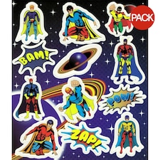 Henbrandt Superhero Stickers (Pack of 120) - Multicoloured - One Size