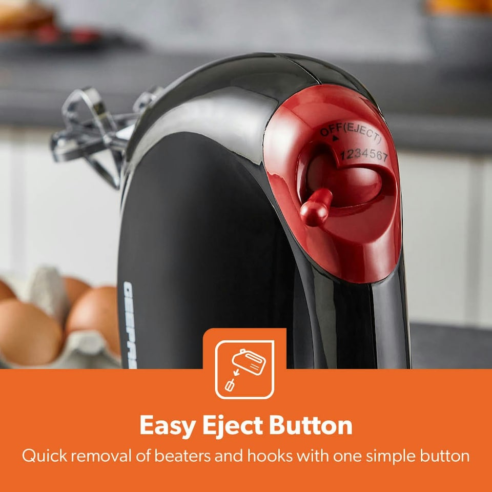 image 1 of GEEPAS 150W Hand Mixer - Electric Whisk Black
