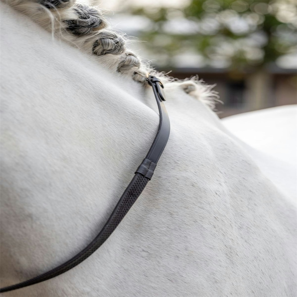 image 1 of LeMieux Rubber Reins Silver | Pony