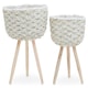 image 1 of Lentigo Set Of Two White Planters White