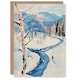 image 1 of Greeting Card Winter Hike By River Forest Snow Landscape Birthday