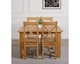 image 3 of Hampton 120-160cm Oak Extending Dining Table and 4 Berkeley Chairs | Brown | Brown