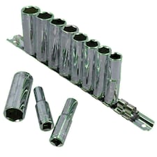 3/8" drive sockets deep metric sockets 8mm - 19mm 11pc TE050