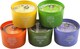 image 1 of Pack of 5 Pan Aroma Glass Jar Scented Candles - Lemongrass, Lime Ginger, Jasmine, Sandalwood, Salted Caramel