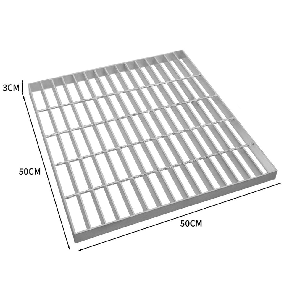 image 1 of Galvanised Grating - 500mm x 500mm | Silver