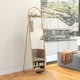 image 2 of HOMCOM Oval Full Length Mirror with Metal Frame Hanging or Leaning Gold Tone