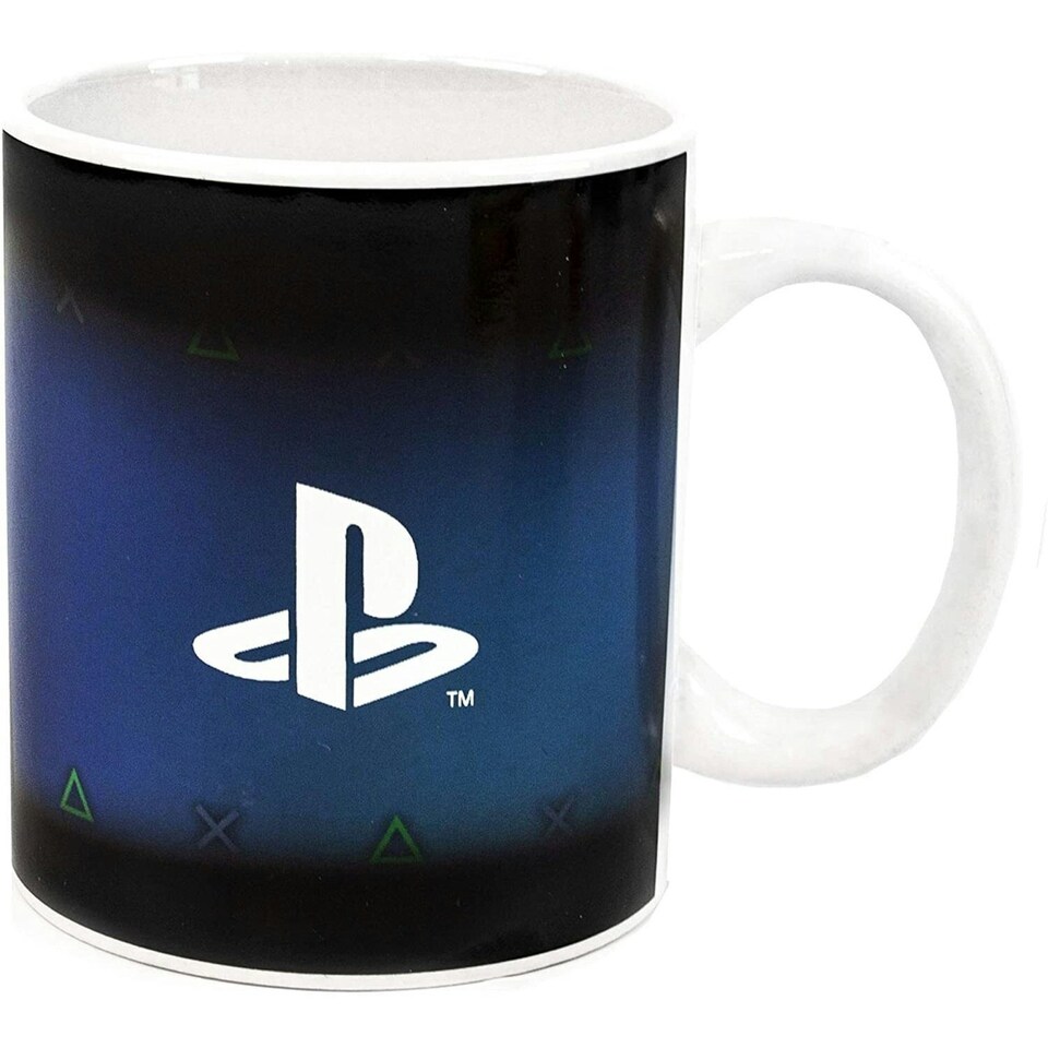 image 1 of Playstation Heat Changing Mug - White/Black/Navy - One Size