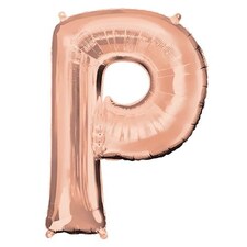 Rose Gold Letter P Helium Foil Giant Balloon 81cm / 32 in