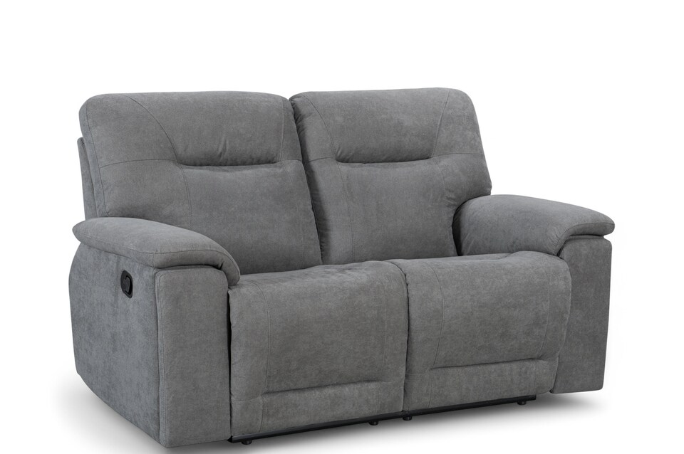 image 1 of Grey Fabric 2 Seater Manual Recliner Sofa MURCIA