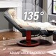image 2 of HOMCOM Manual Recliner Swivel Reclining Chair with Footrest Armrests Grey Grey