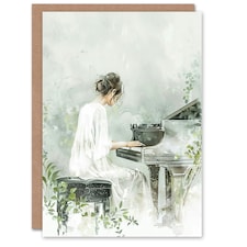 Musician Plants Botanical Dreamy Music Him Her Birthday Card