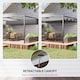 image 4 of Outsunny 4 x 3(m) Metal Outdoor Pergola with Retractable Roof, Outdoor Gazebo with Drainage Holes for Garden, Patio, Lawn, Grey