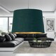 image 5 of Set of 2 Zoey - Dark Green with Gold Inner Easy Fit Pendant or Lamp Shades Green | Gold