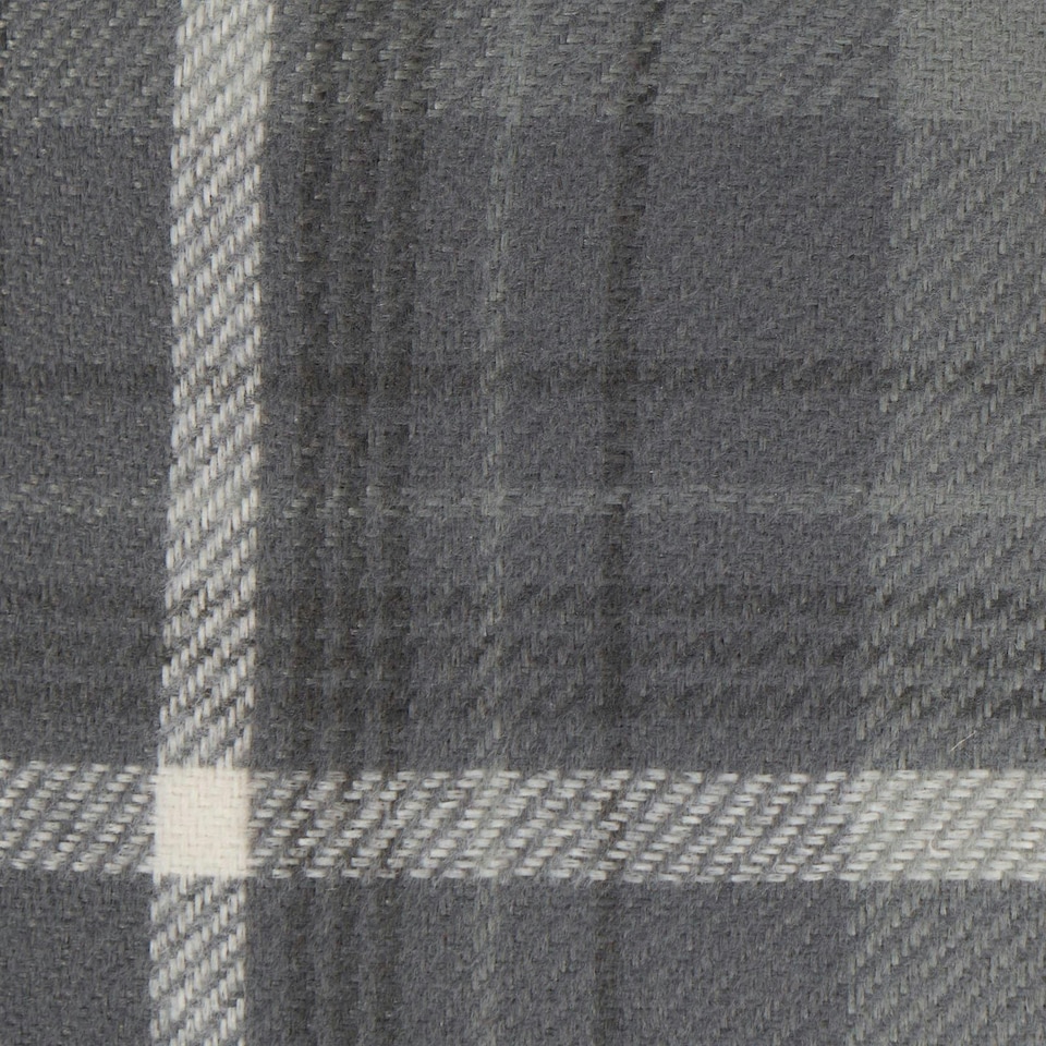image 1 of OHS 4 x Winsford Woven Check Printed Filled Cushions, 45x45cm - Charcoal