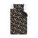 image 5 of Catherine Lansfield Rainbow Rockets Reversible Duvet Cover Set Black | Black | Double