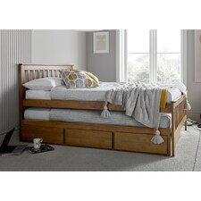 Oak Finish Double Bedframe in Light Brown