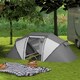 image 8 of Outsunny 4-6 Persons Camping Tent Dome Family Travel Group Hiking Room Fishing | Grey | Charcoal Grey and White