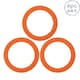 image 1 of Argon Tableware Glass Storage Jar Seals - Medium - Orange - Pack of 6