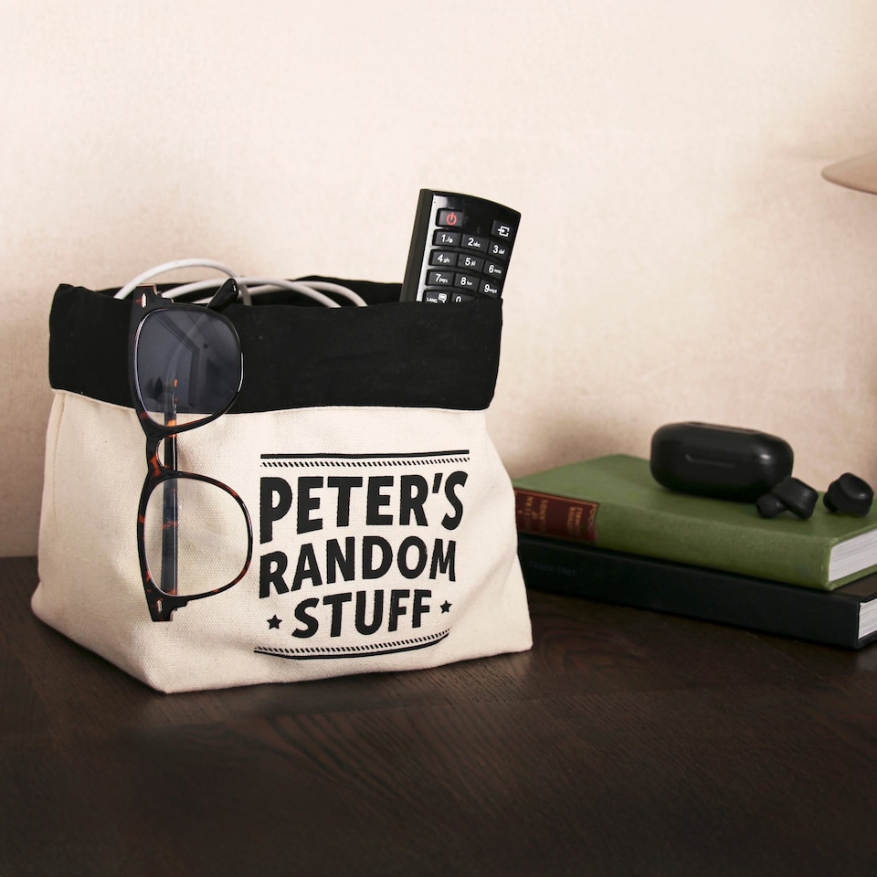 image 1 of Pre-personalised Top Bloke Storage Pouch Gift For Tools Bits and Pieces - Choose From Over 60 Names and Titles - Random Stuff | Grey