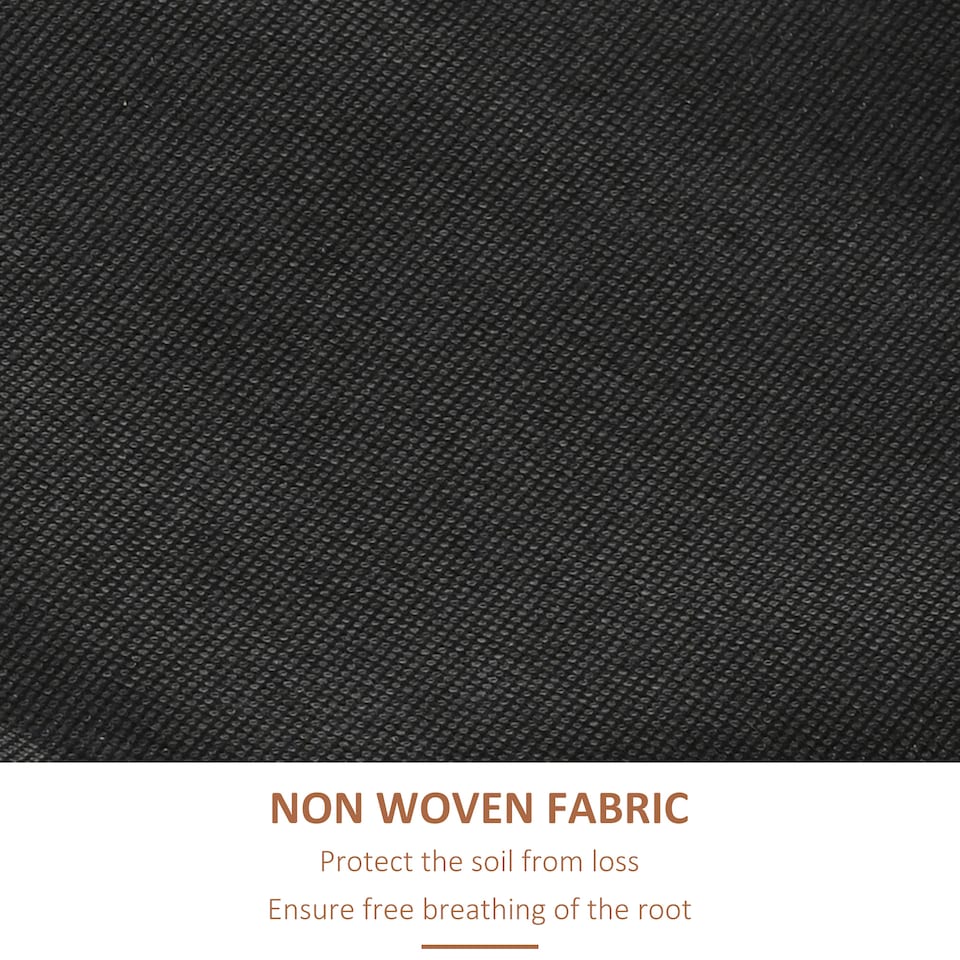 image 1 of Outsunny Raised Garden Bed Wooden Plant Stand Orange