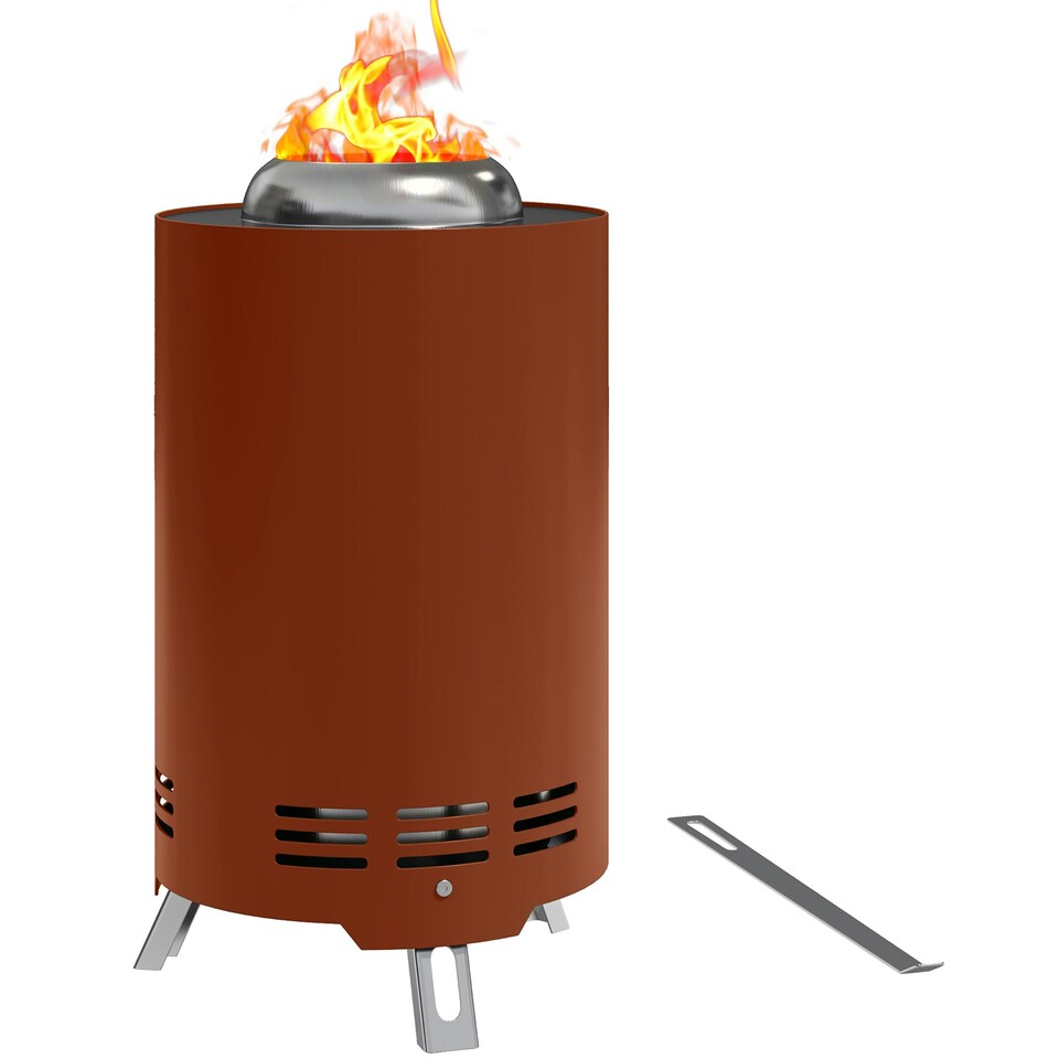 image 1 of Outsunny Stainless Steel Smokeless Firepit, Garden Fire Pit