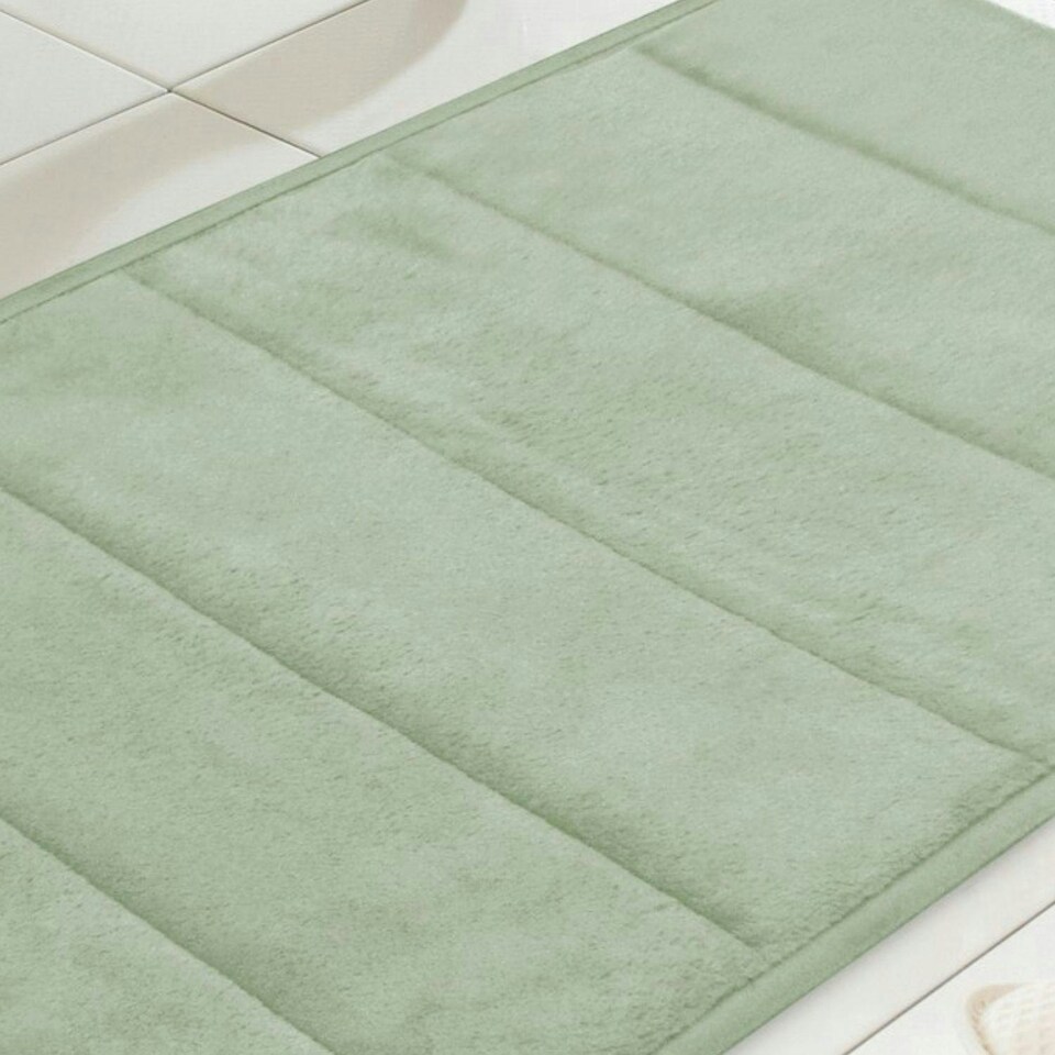 image 1 of Everyday Design Memory Foam Bath Mat Sage 43x61cm Green