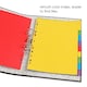 image 3 of A4 10 Part Coloured Card Index Dividers