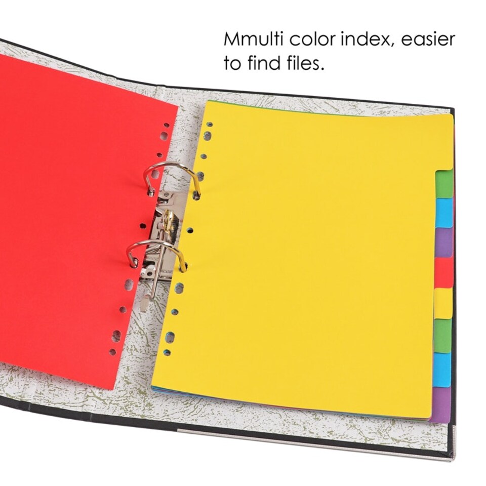 image 1 of A4 10 Part Coloured Card Index Dividers