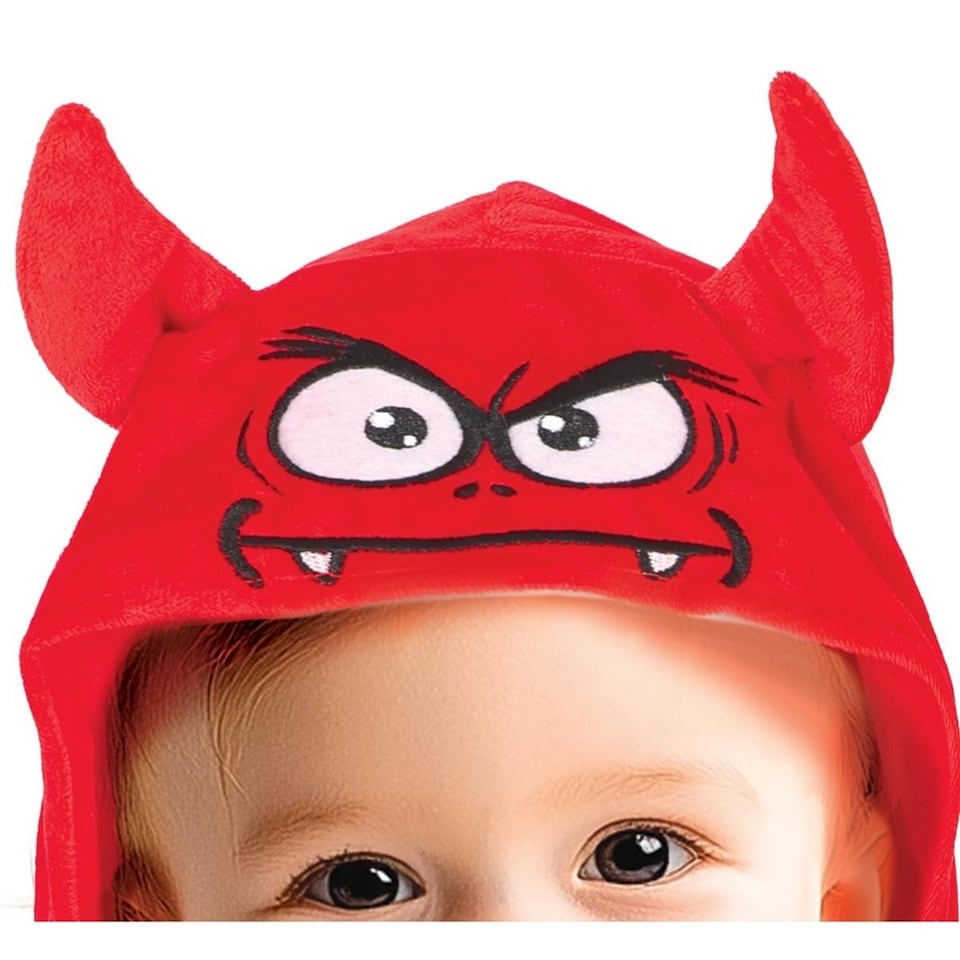 image 1 of Fiestas Guirca Baby Demon Costume Poncho Set | Red | Red | 18-24 mths | 1