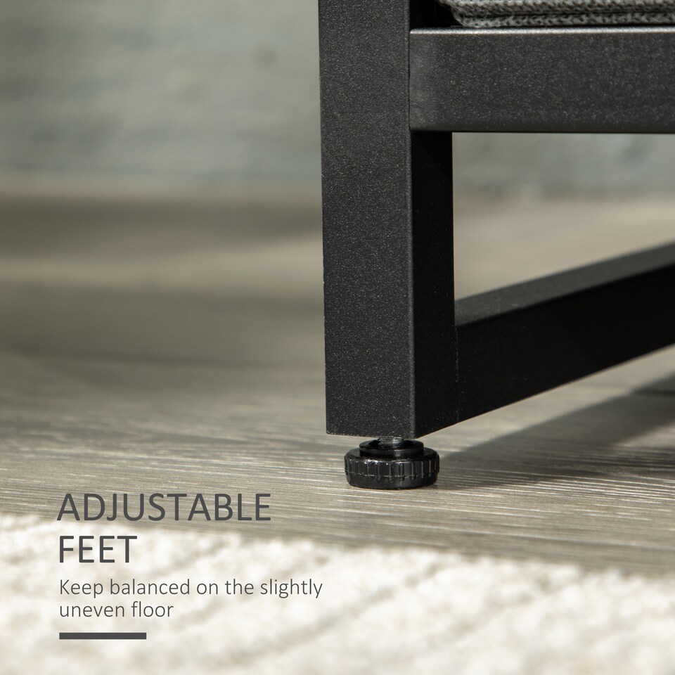 image 1 of HOMCOM Clothes Rail, Metal Coat Stand, Garment Rack with 2 Fabric Storage Drawers, Single Wardrobe for Bedroom, Hallway, Rustic Brown and Grey