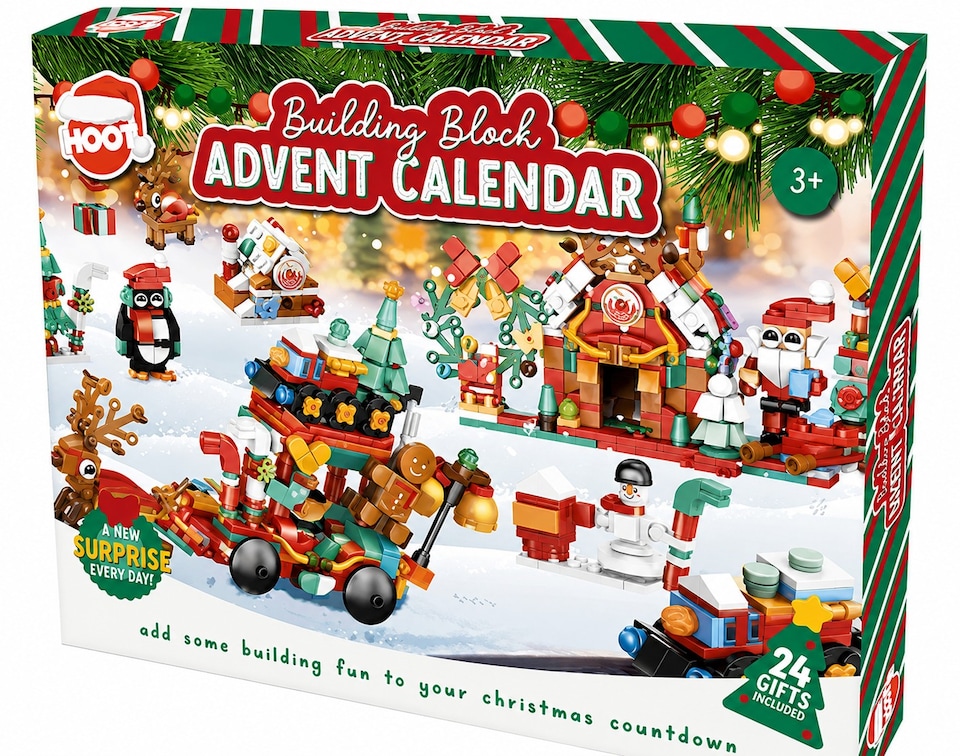 image 1 of Christmas Building Blocks Advent Calendar 24 Day Festive Construction Toy
